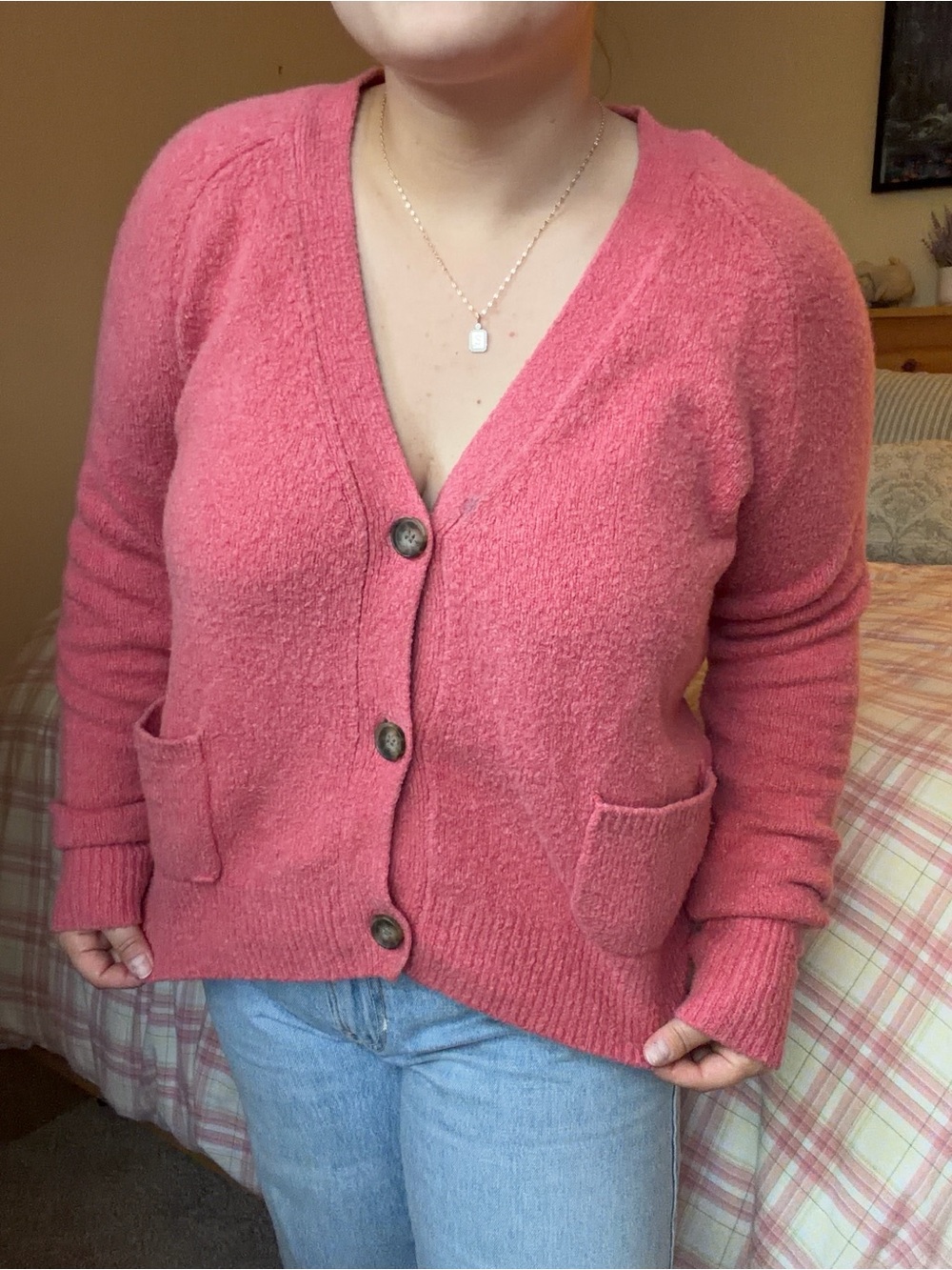 LOFT Pink Cardigan Sweater
